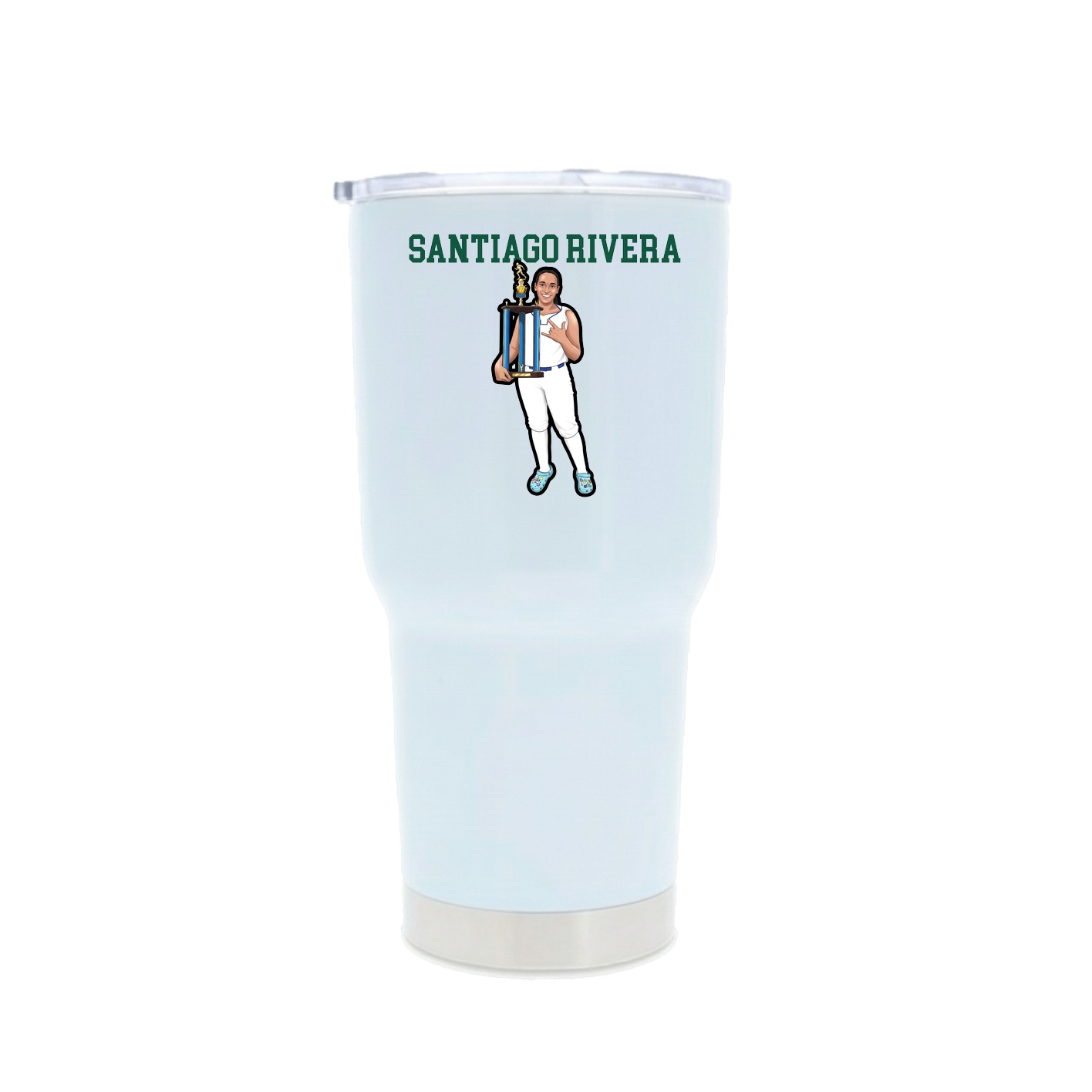 30oz Stainless Steel Tumbler — Shirsey in White
