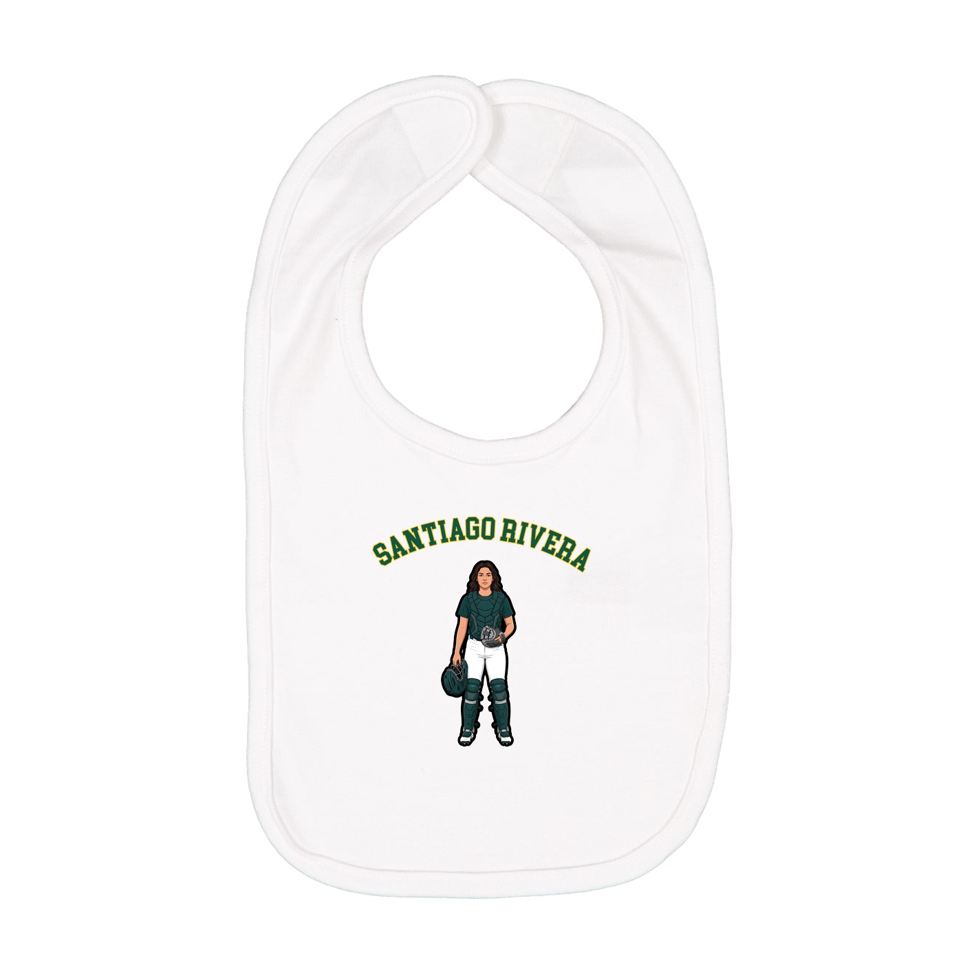 Infant Bib — Shirsey Arch in White