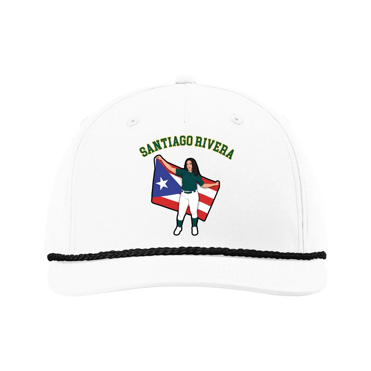 Five-Panel Classic Rope Cap — Shirsey Arch in White