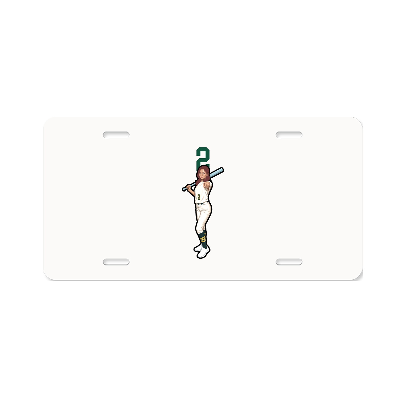 License Plate — Number Top in Classic