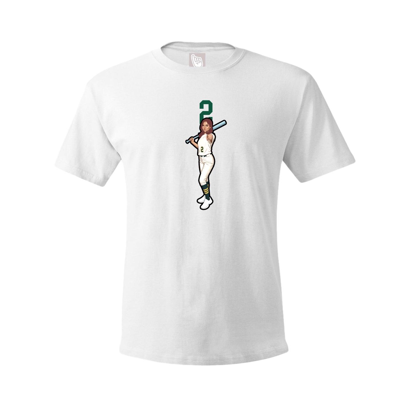 Tee — Number Top in White