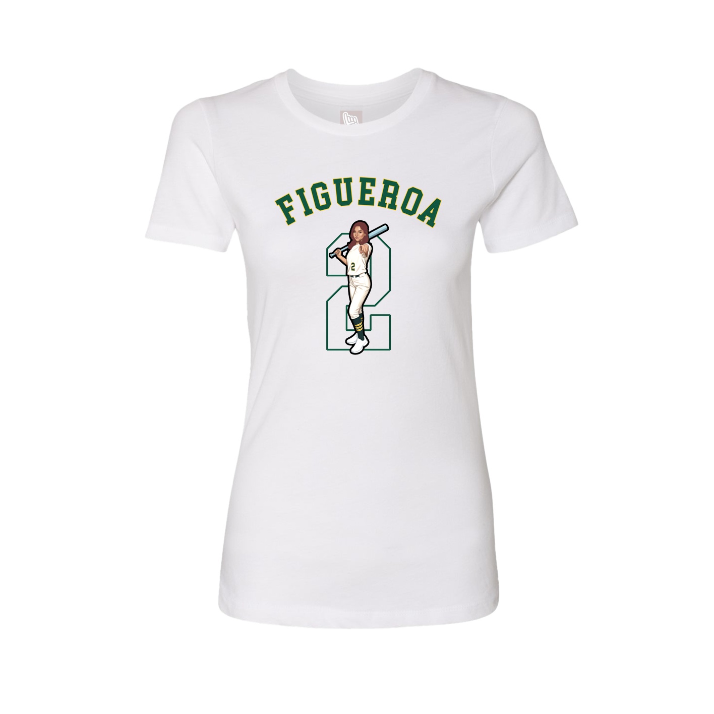 Fitted Women's Tee — Shirsey Arch in White