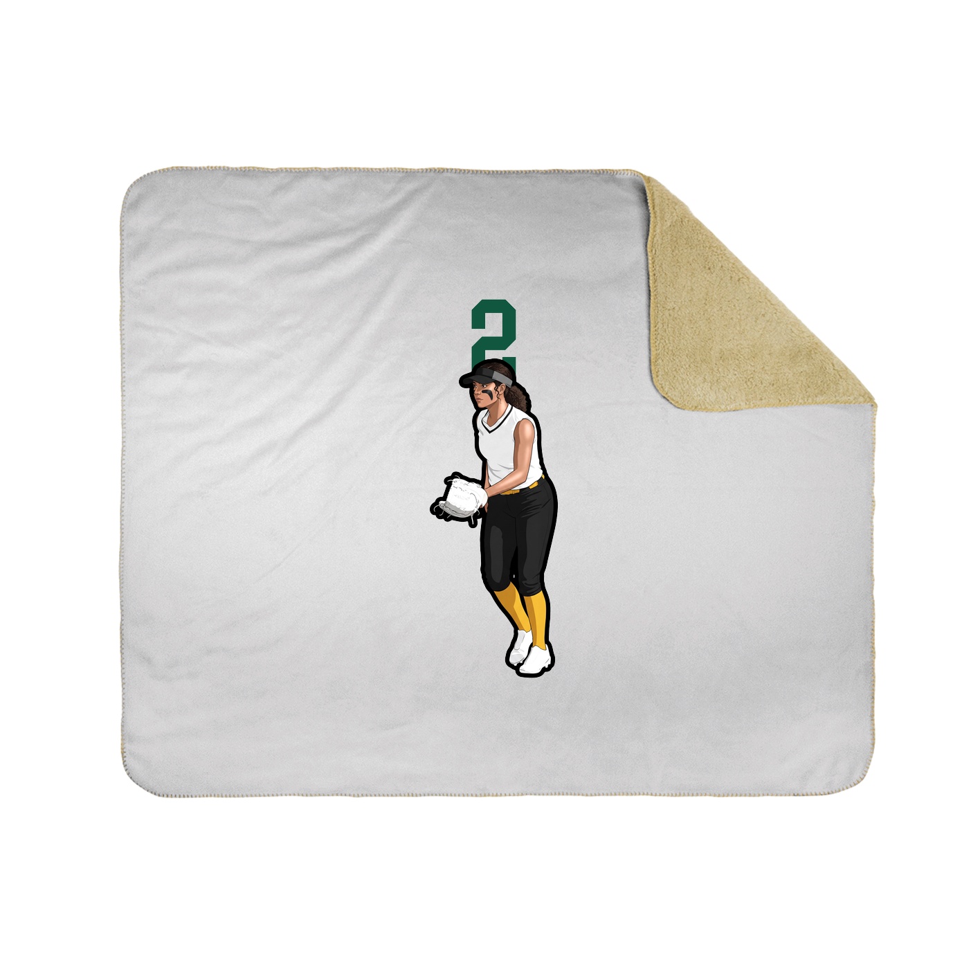 Throw Blanket — Number Top in White