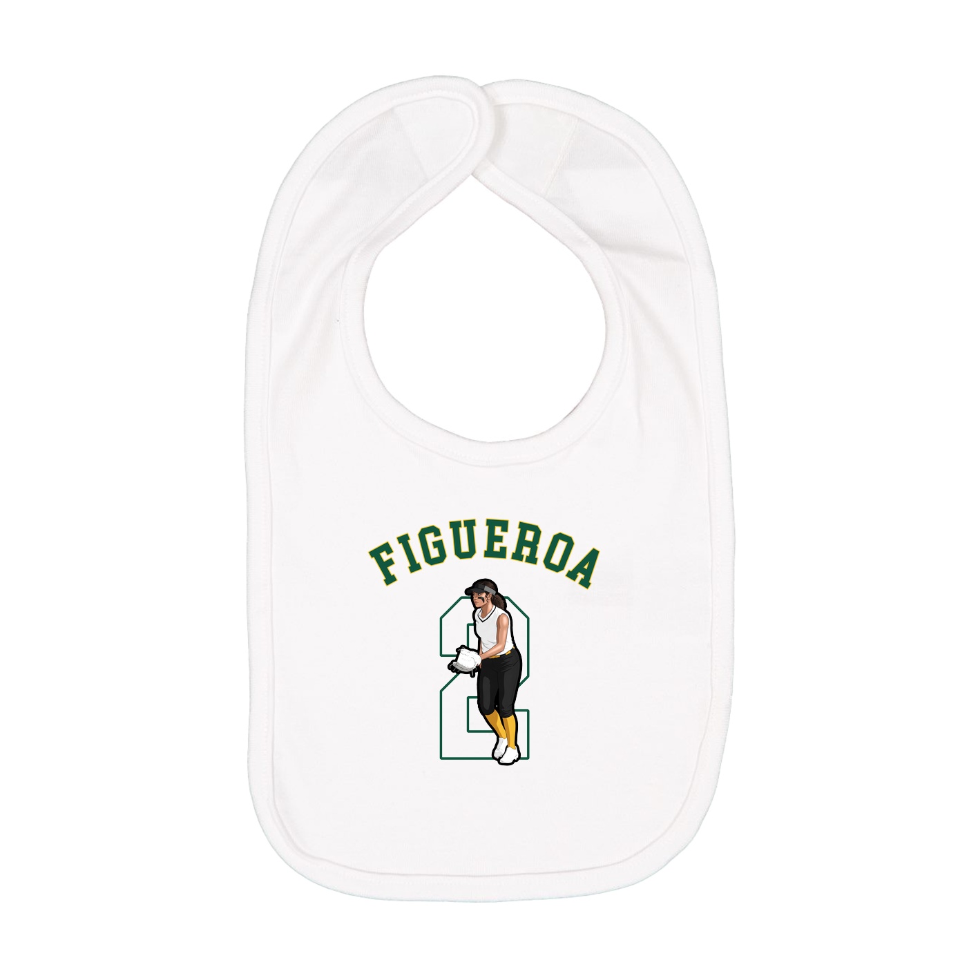 Infant Bib — Shirsey Arch in White