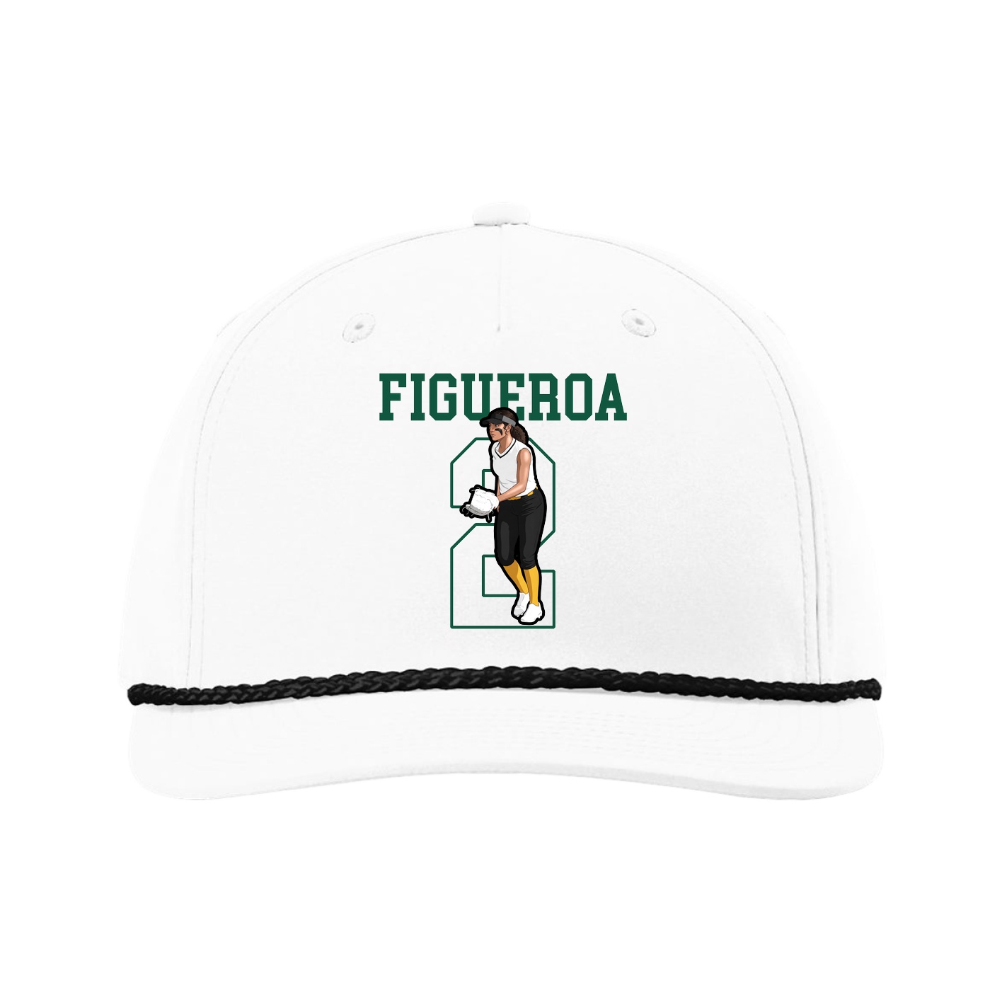 Five-Panel Classic Rope Cap — Shirsey in White
