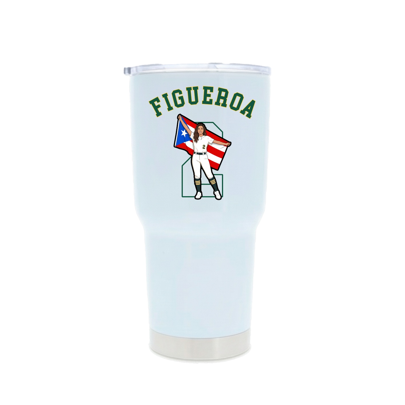 30oz Stainless Steel Tumbler — Shirsey Arch in White