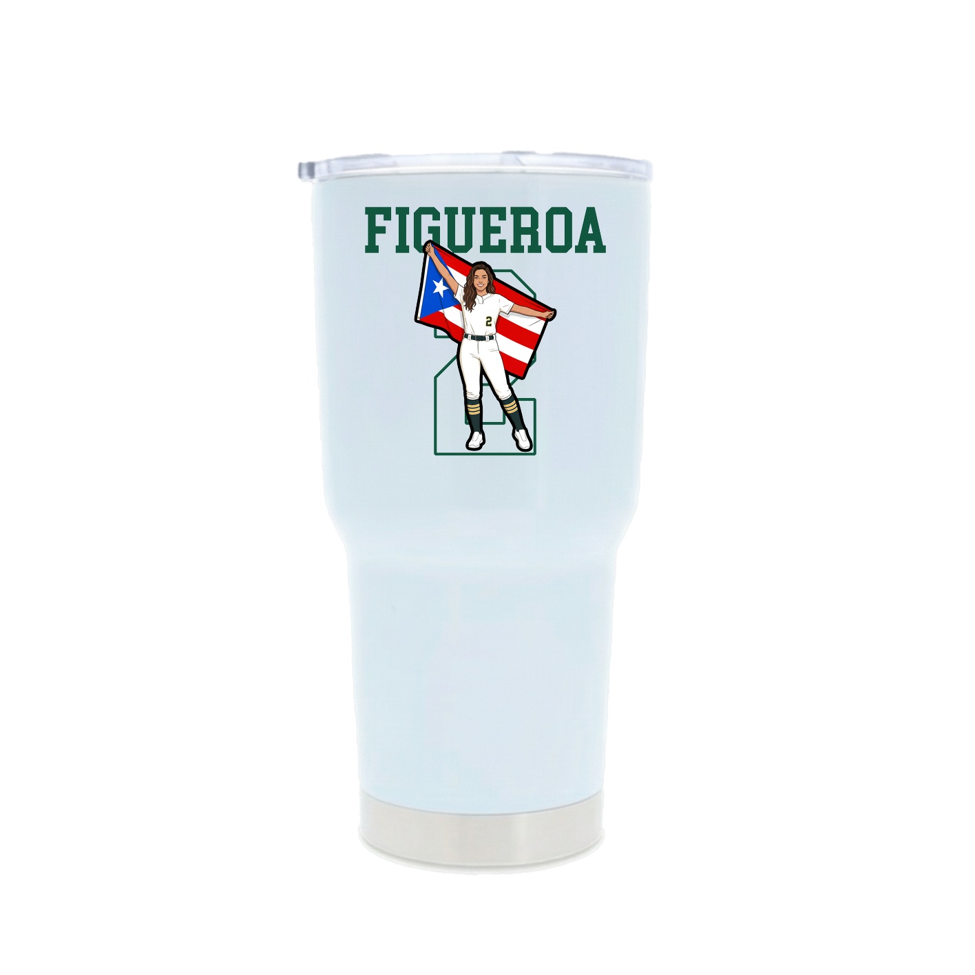 30oz Stainless Steel Tumbler — Shirsey in White