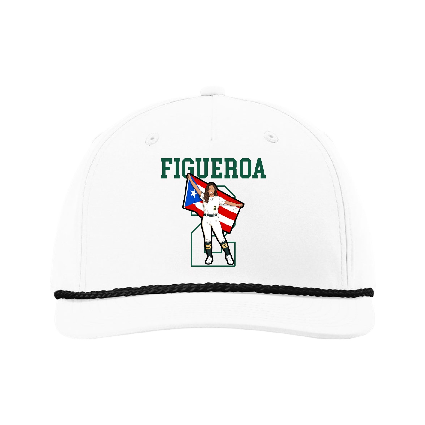 Five-Panel Classic Rope Cap — Shirsey in White