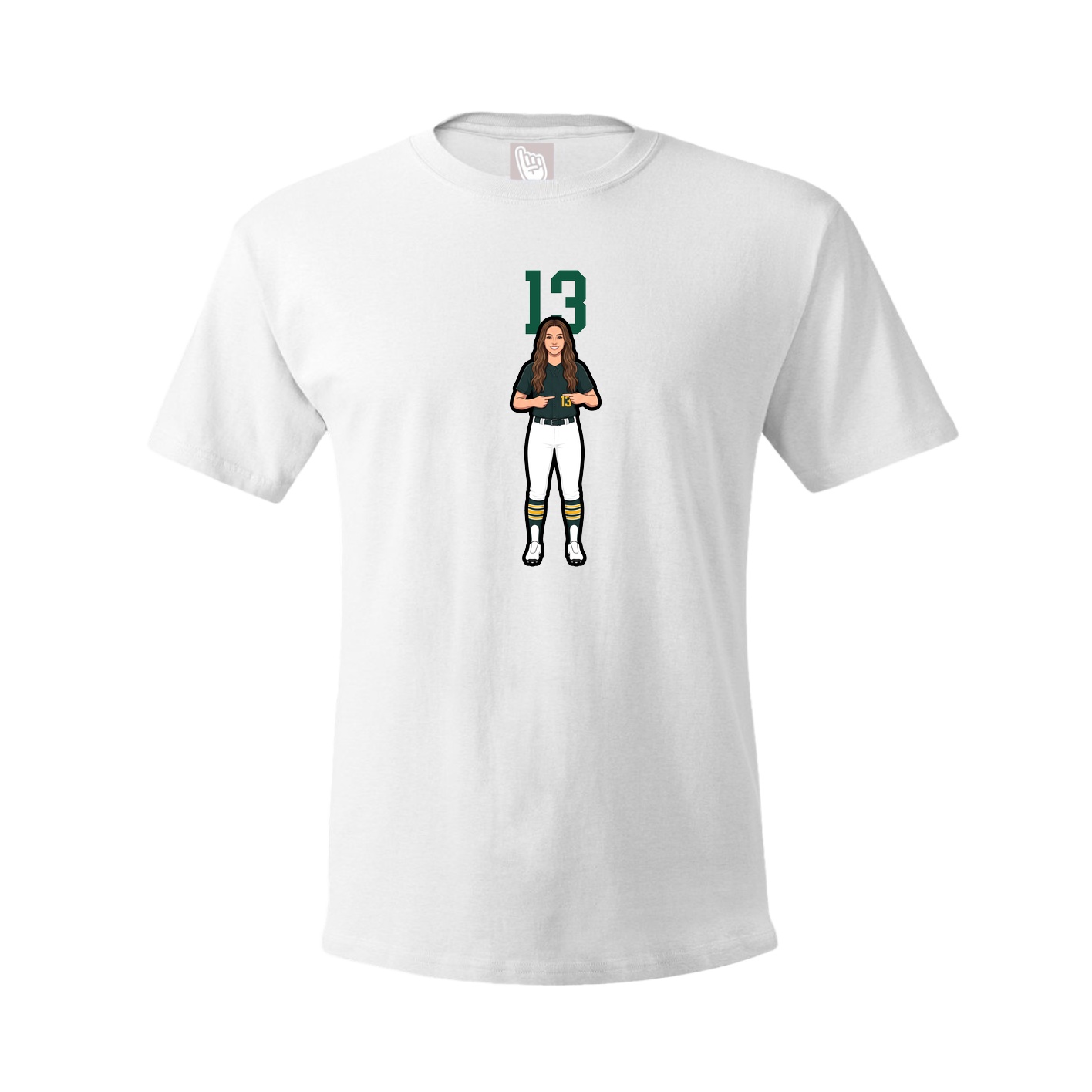 Tee — Number Top in White