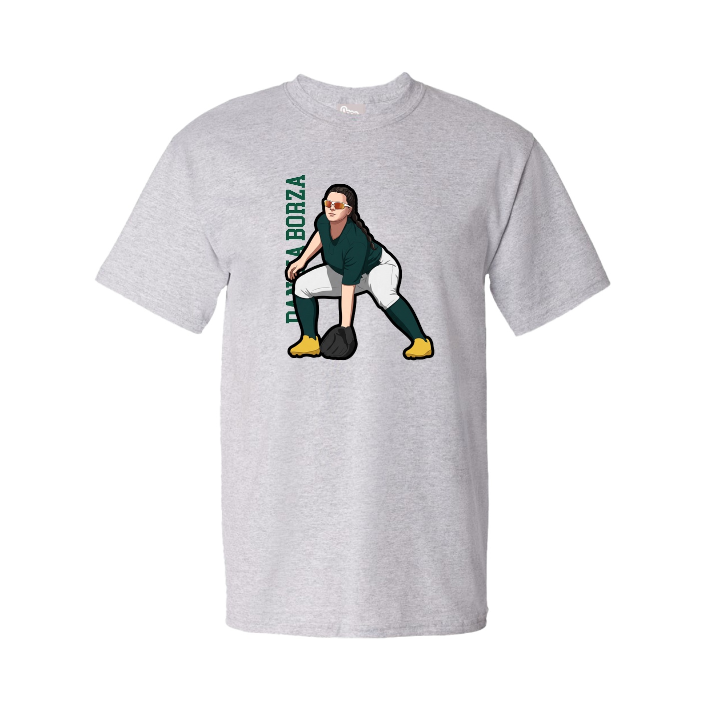 Tee — Name Vertical in Grey