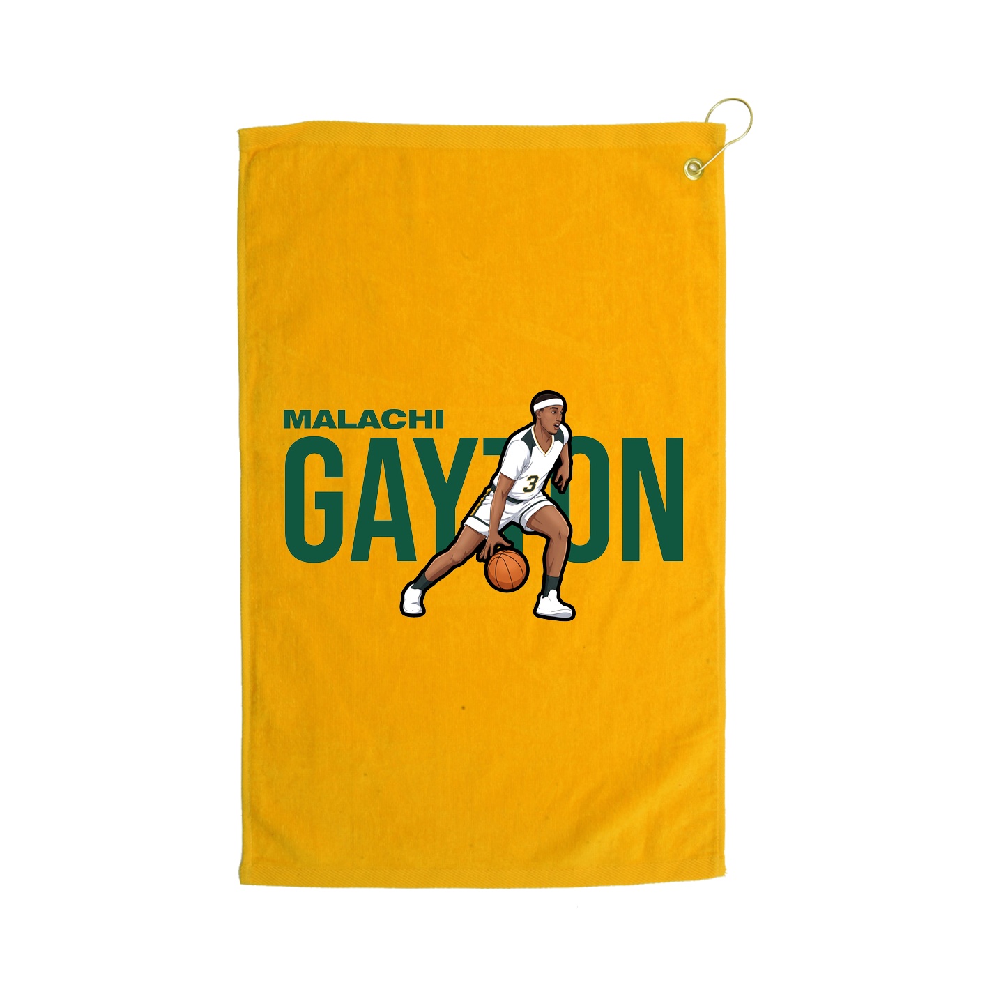 Golf Towel — Player Name in Gold