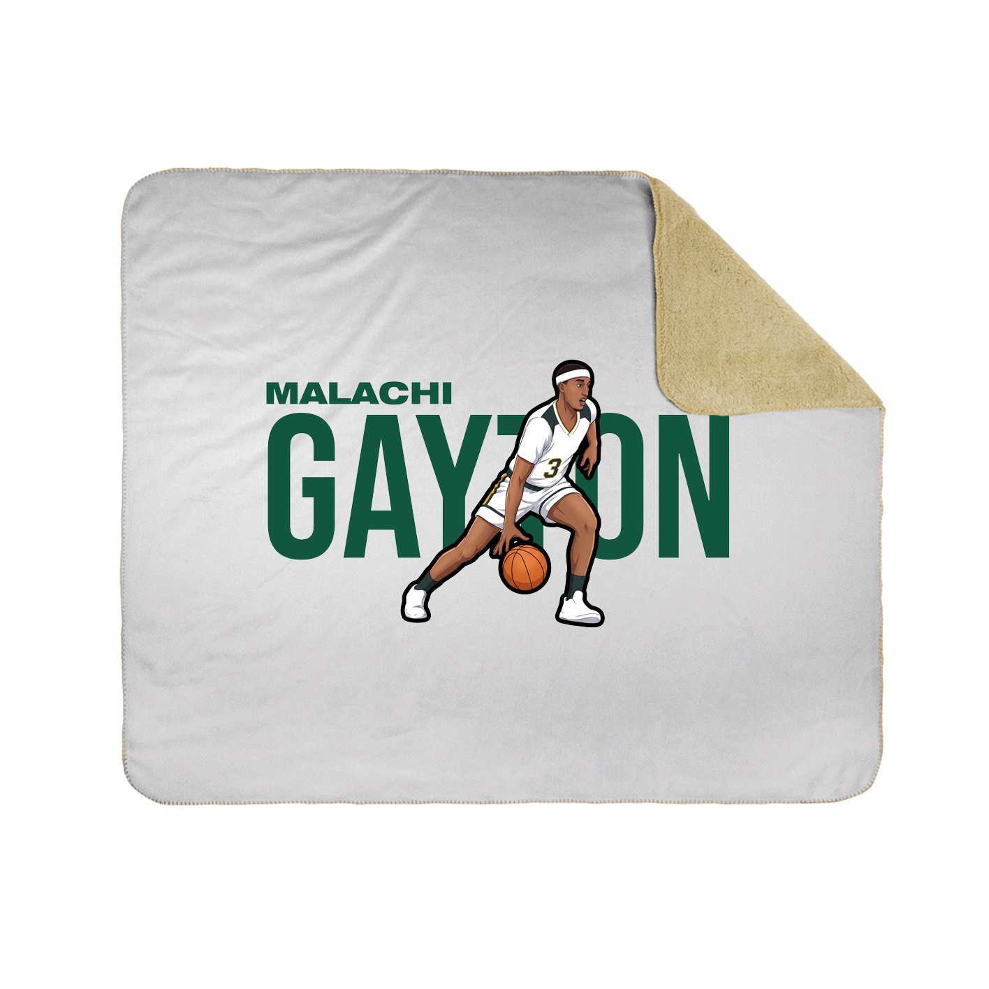 Throw Blanket — Player Name in White