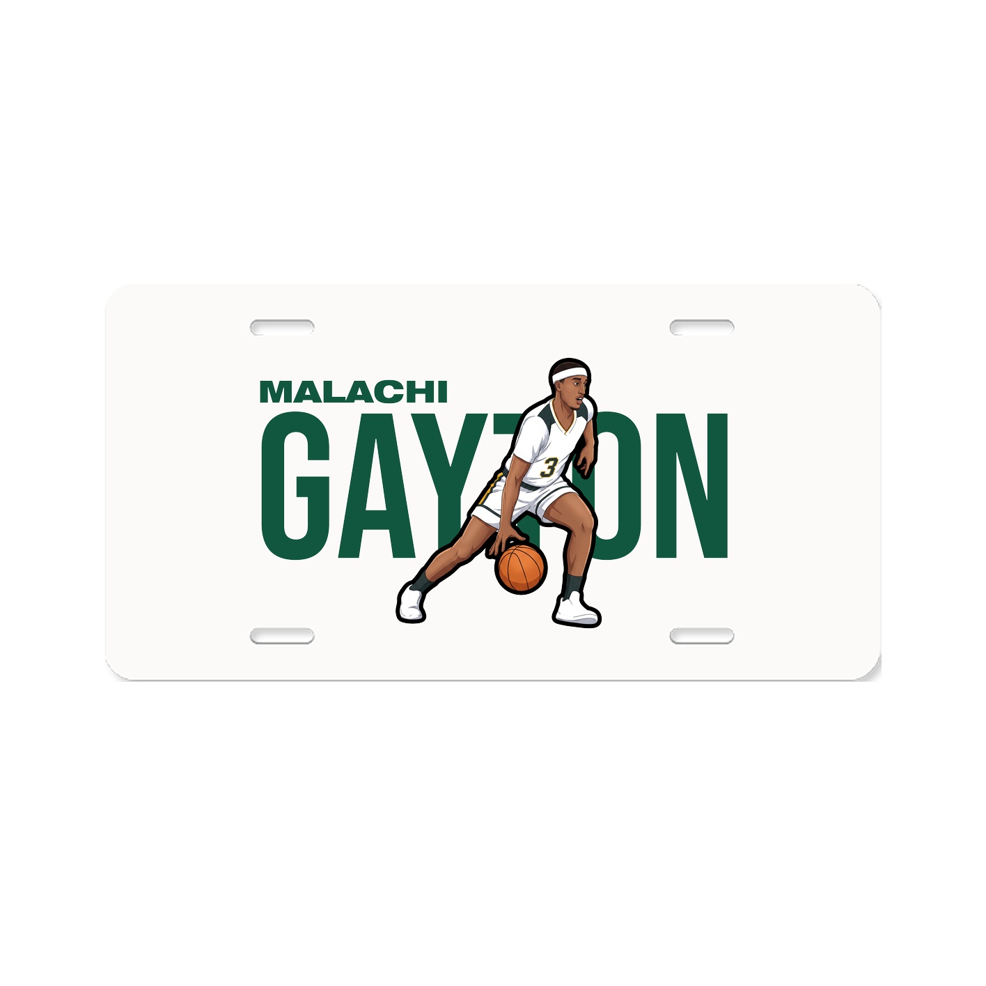License Plate — Player Name in Classic