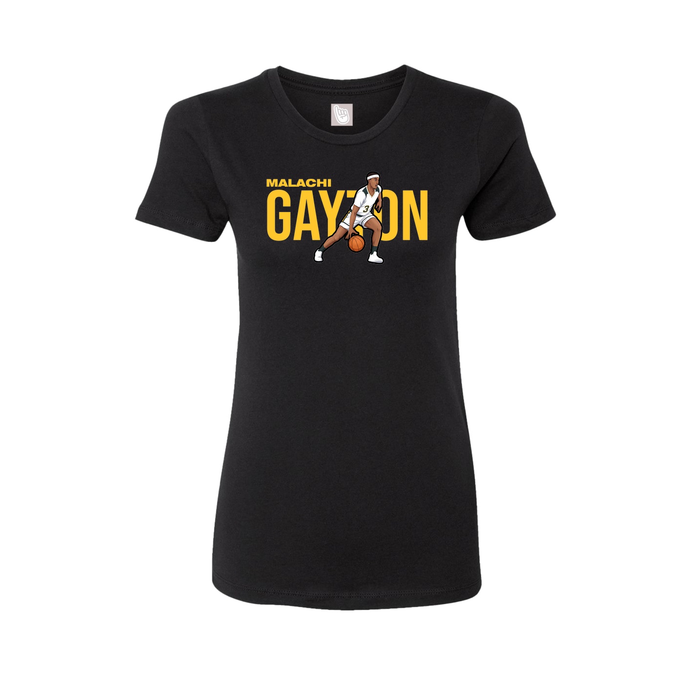 Fitted Women's Tee — Player Name in Black