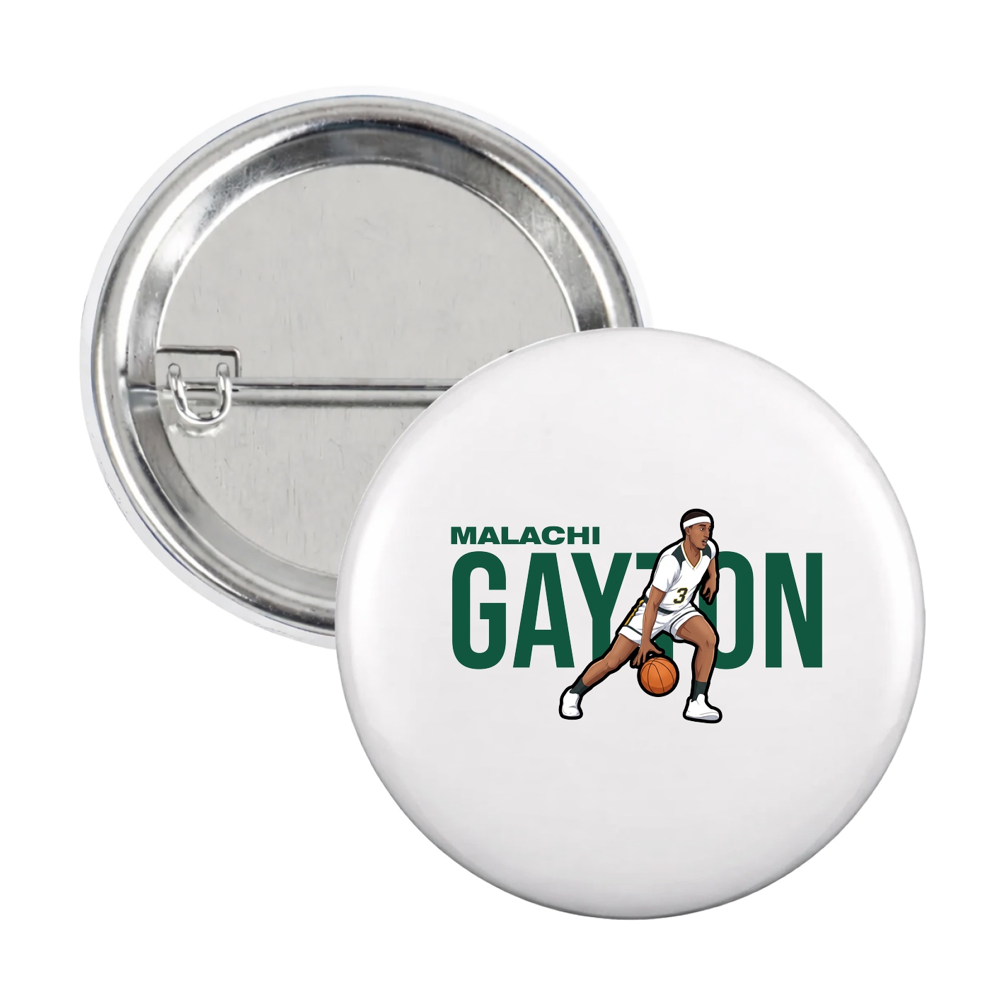 Game Day Button — Player Name in White