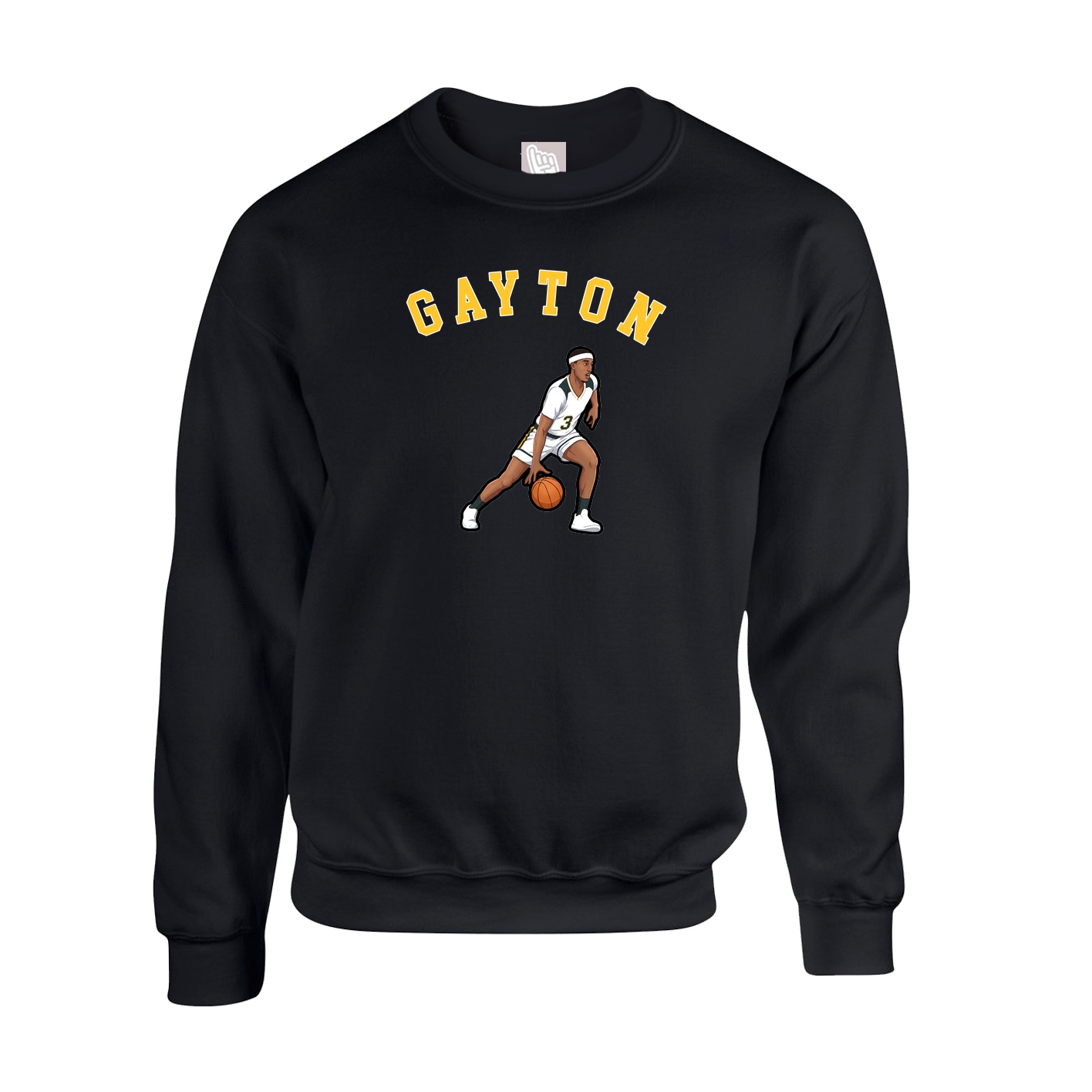 Fleece Crew — Shirsey Arch in Black