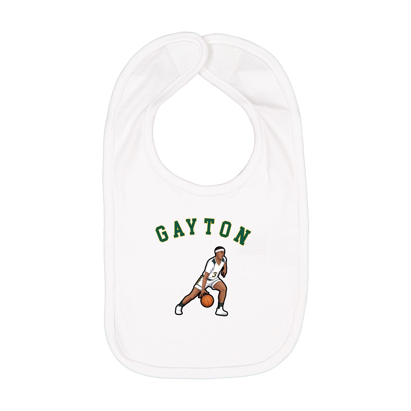 Infant Bib — Shirsey Arch in White