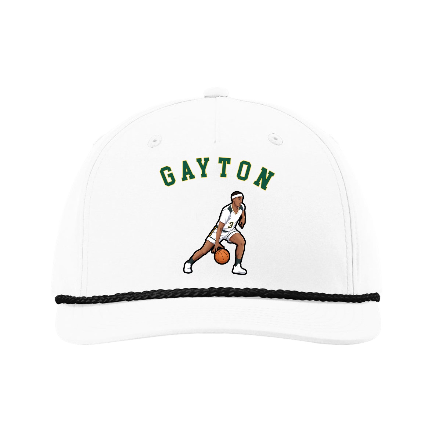 Five-Panel Classic Rope Cap — Shirsey Arch in White