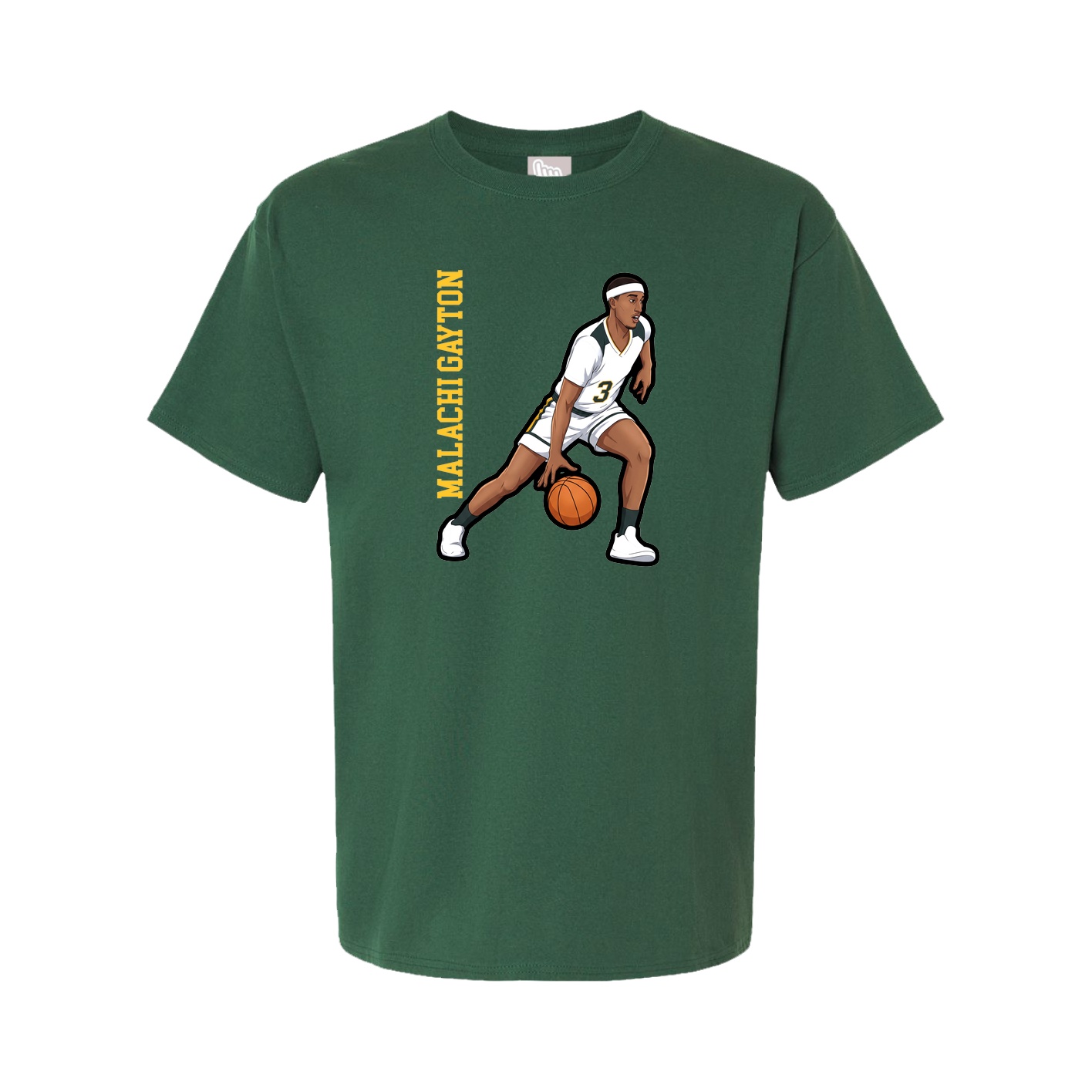 Tee — Name Vertical in Green