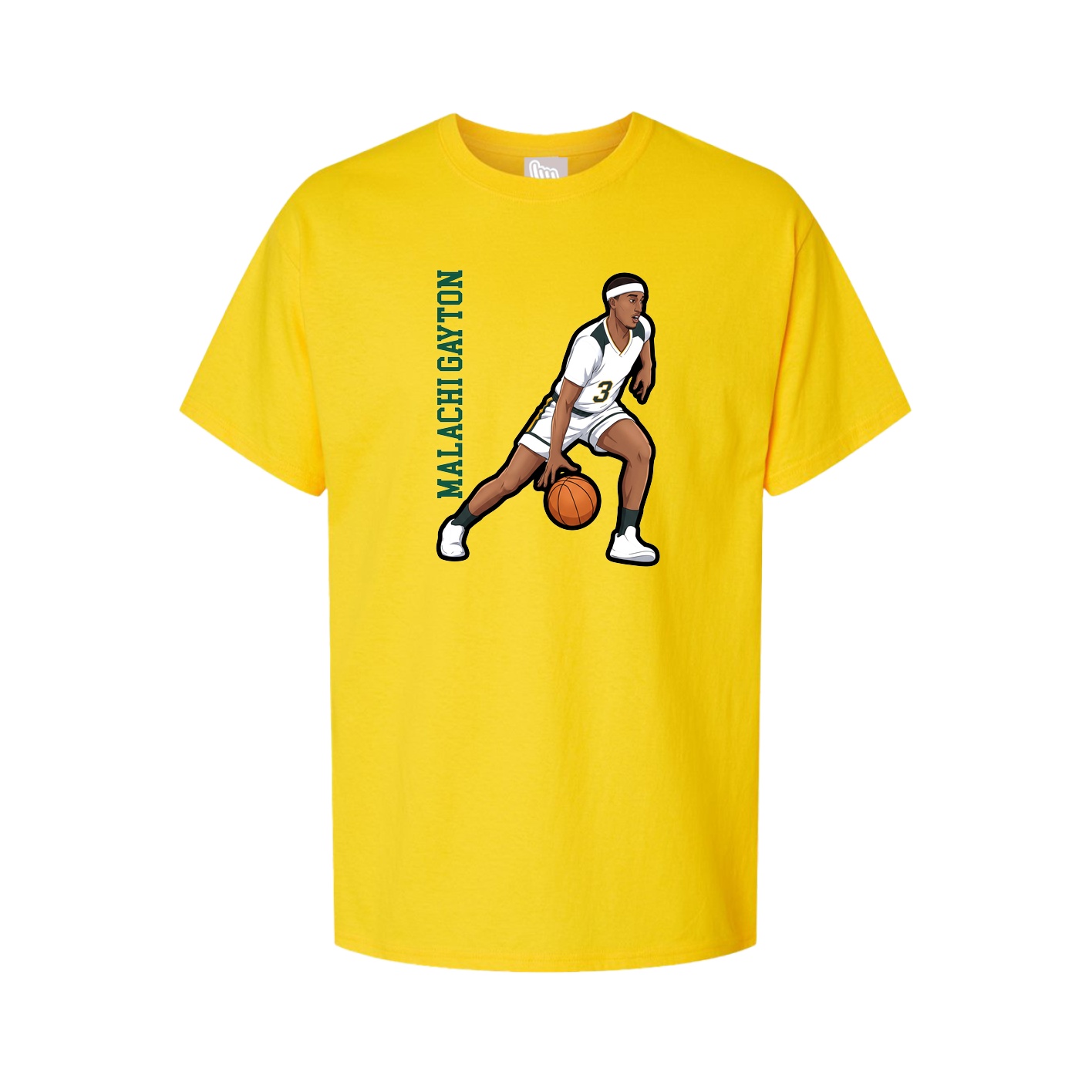 Tee — Name Vertical in Gold