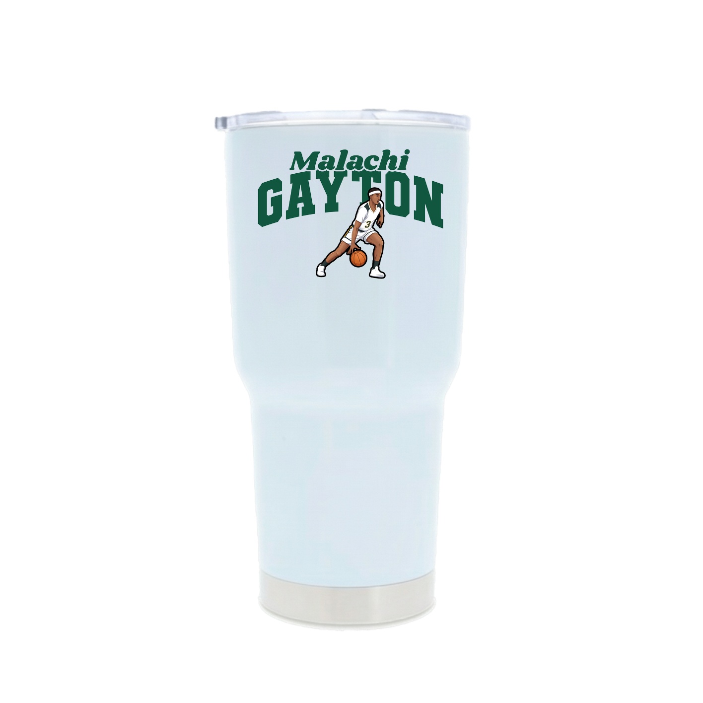 30oz Stainless Steel Tumbler — Signature Arch in White