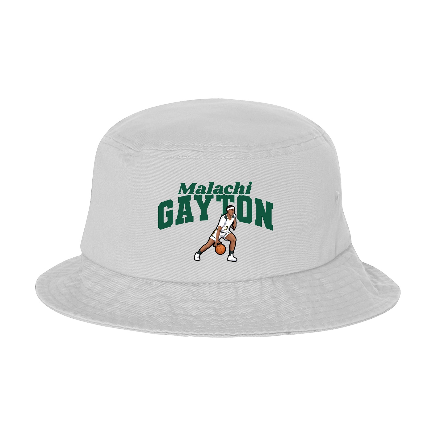 Bucket Cap — Signature Arch in White