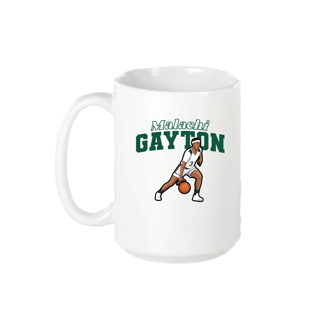 15oz Coffee Mug — Name Arch in White