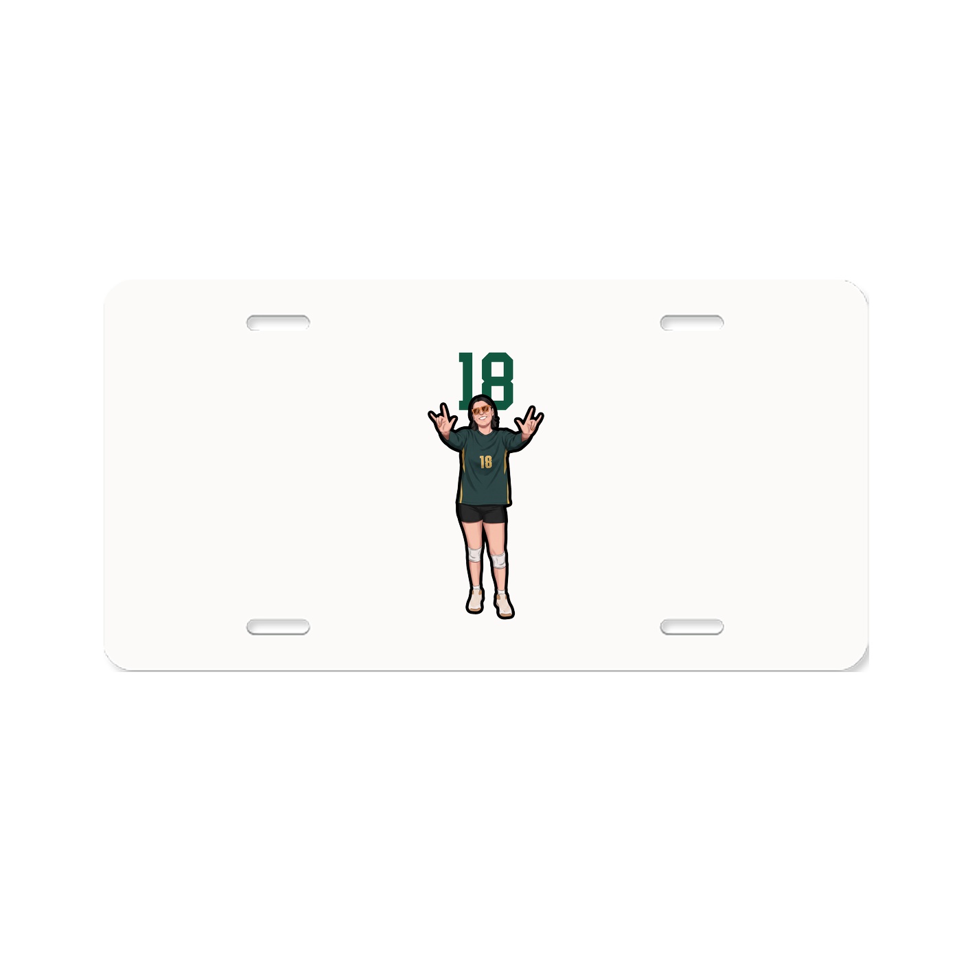 License Plate — Number Top in Classic