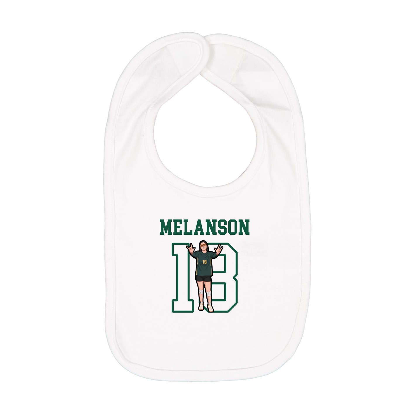 Infant Bib — Shirsey in White