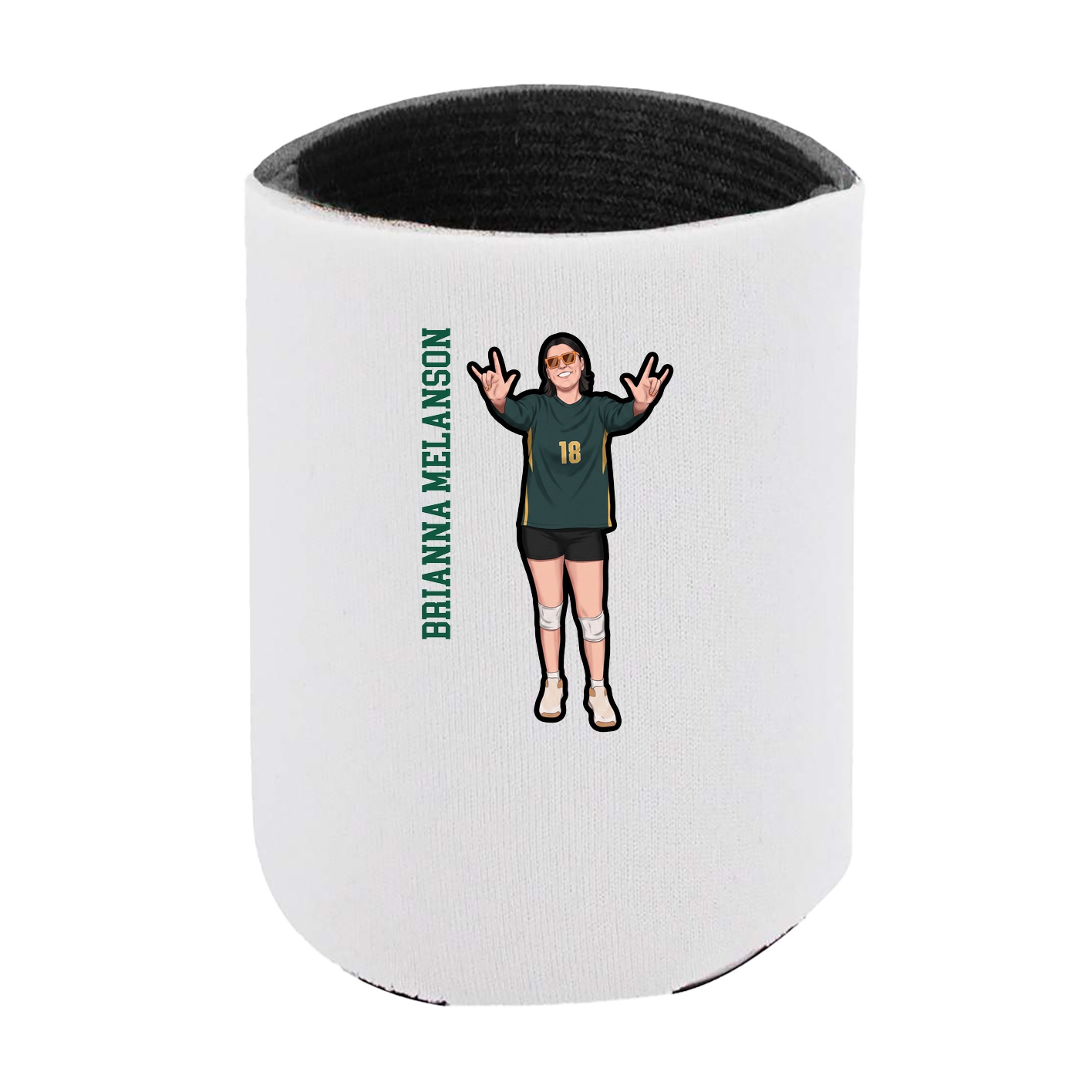 Can Holder — Name Vertical in White