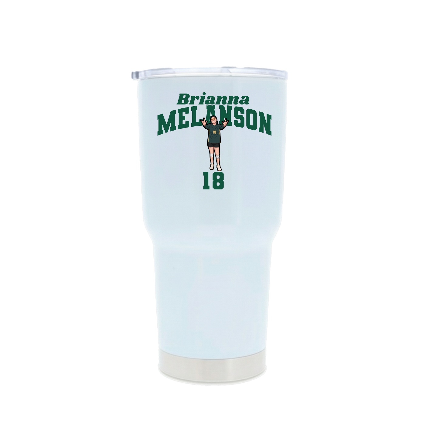 30oz Stainless Steel Tumbler — Signature Arch in White