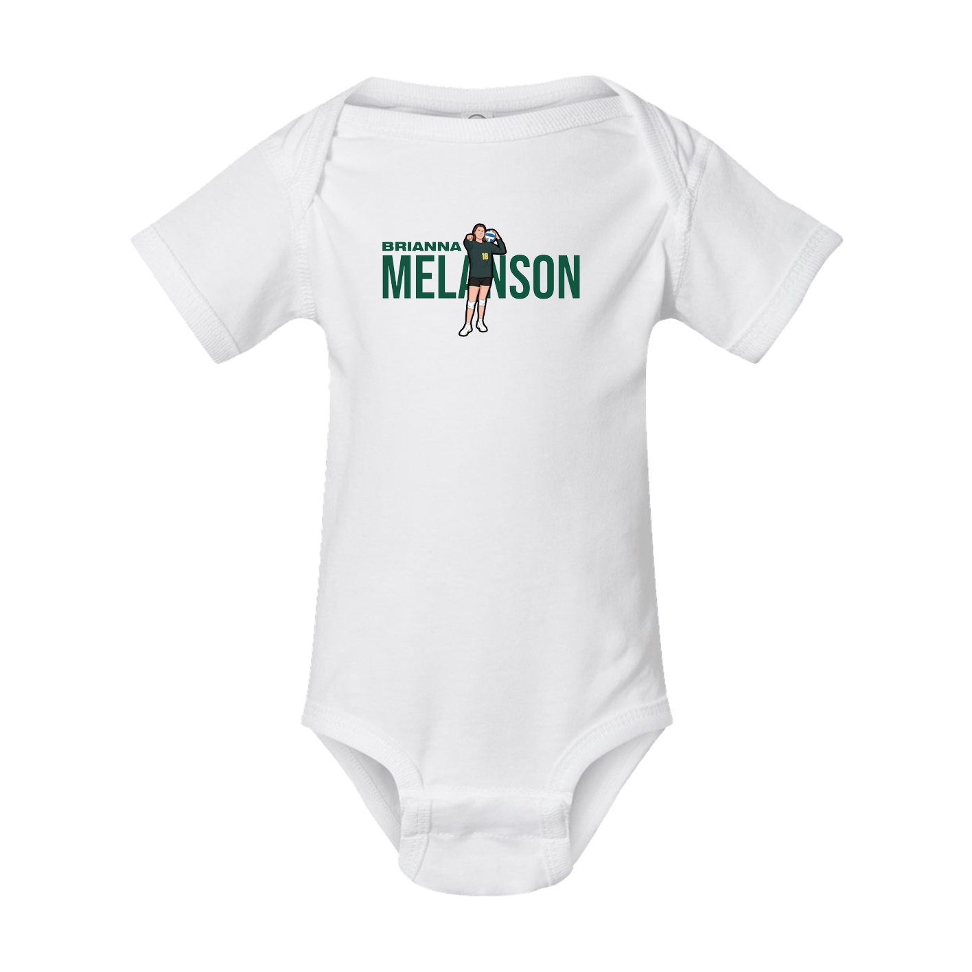 Baby Onesie — Player Name in White
