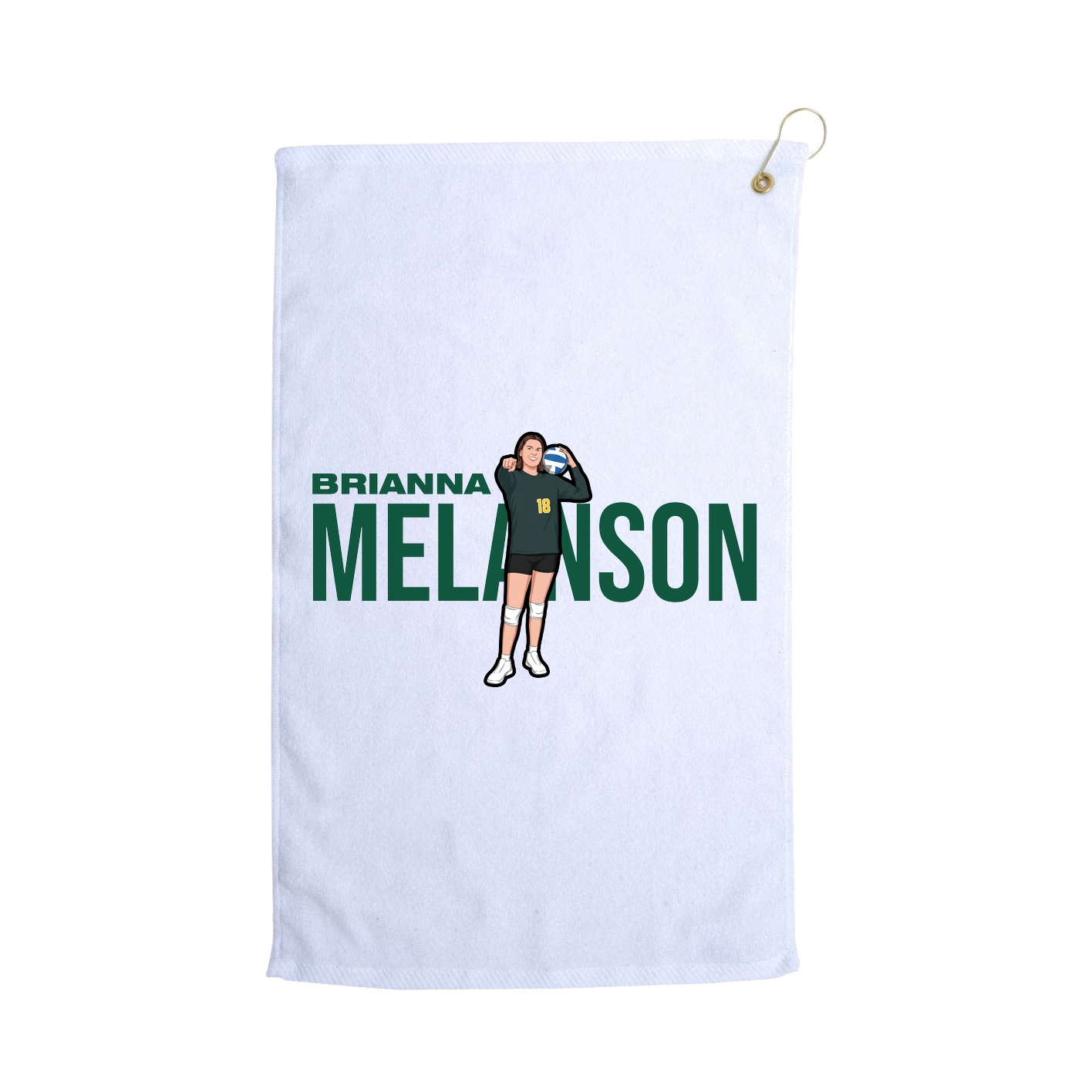 Golf Towel — Player Name in White