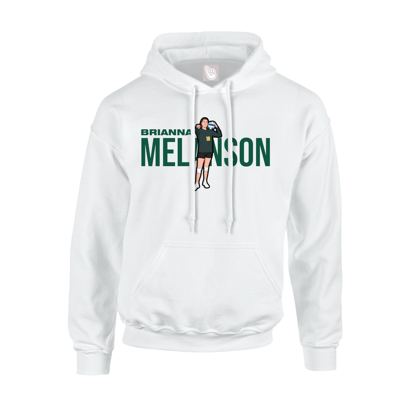 Hoodie — Player Name in White