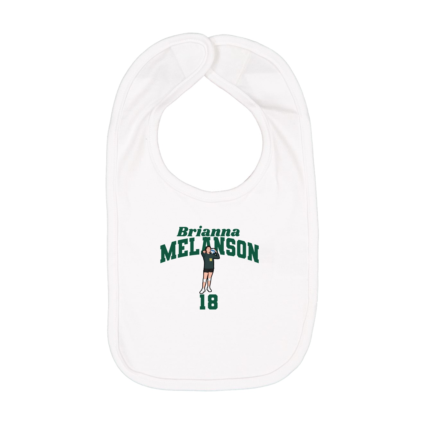 Infant Bib — Signature Arch in White