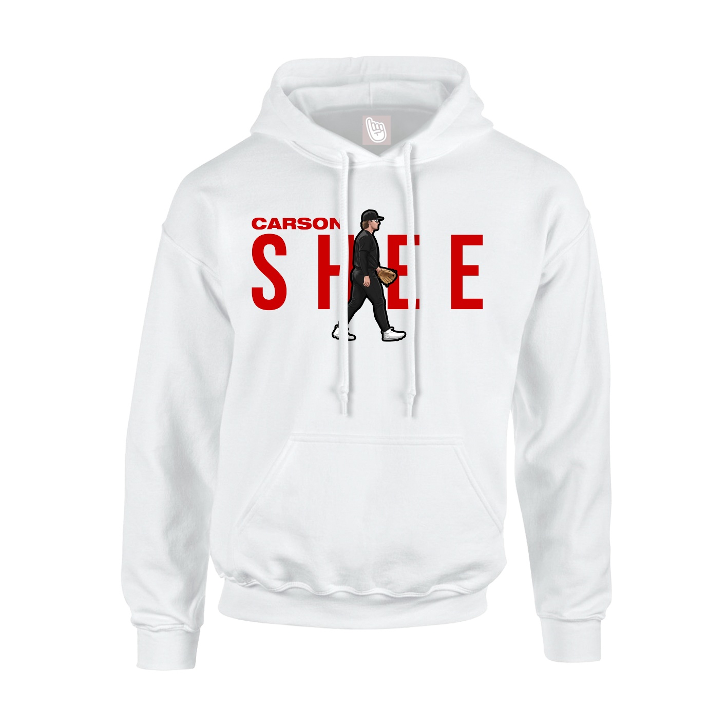 Youth Hoodie — Player Name in White