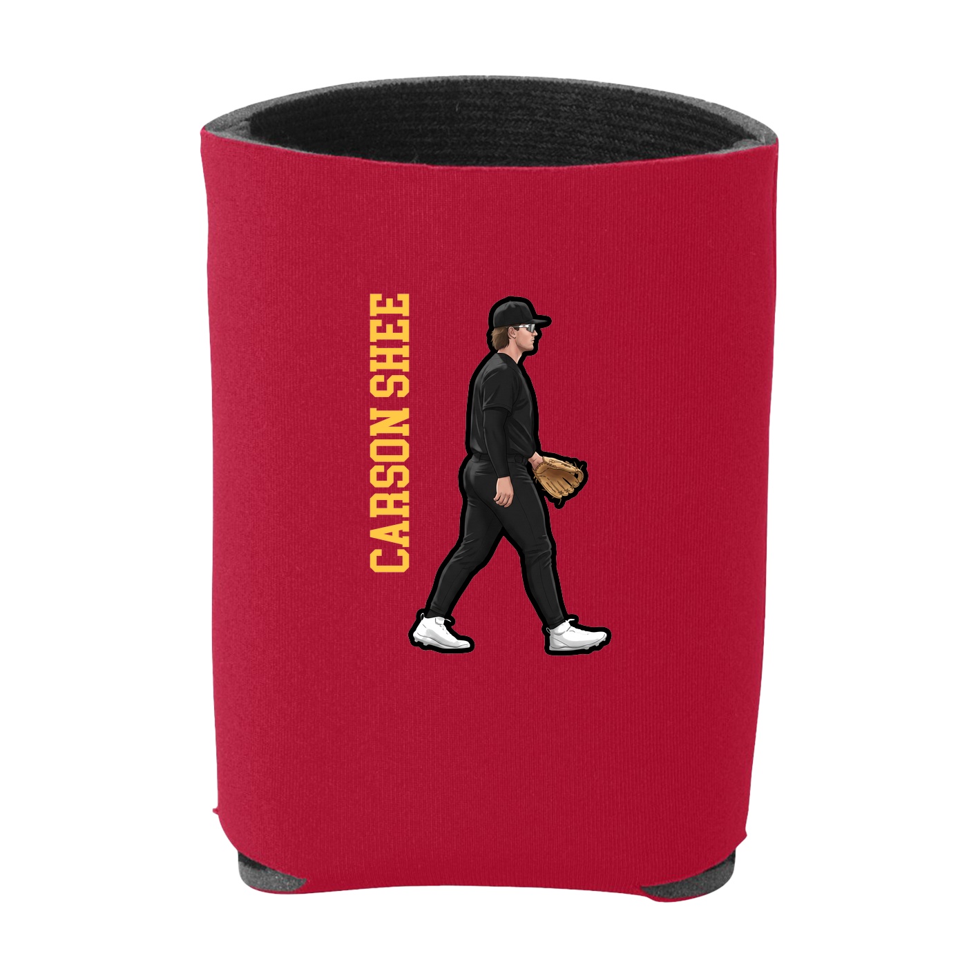 Can Holder — Name Vertical in Red