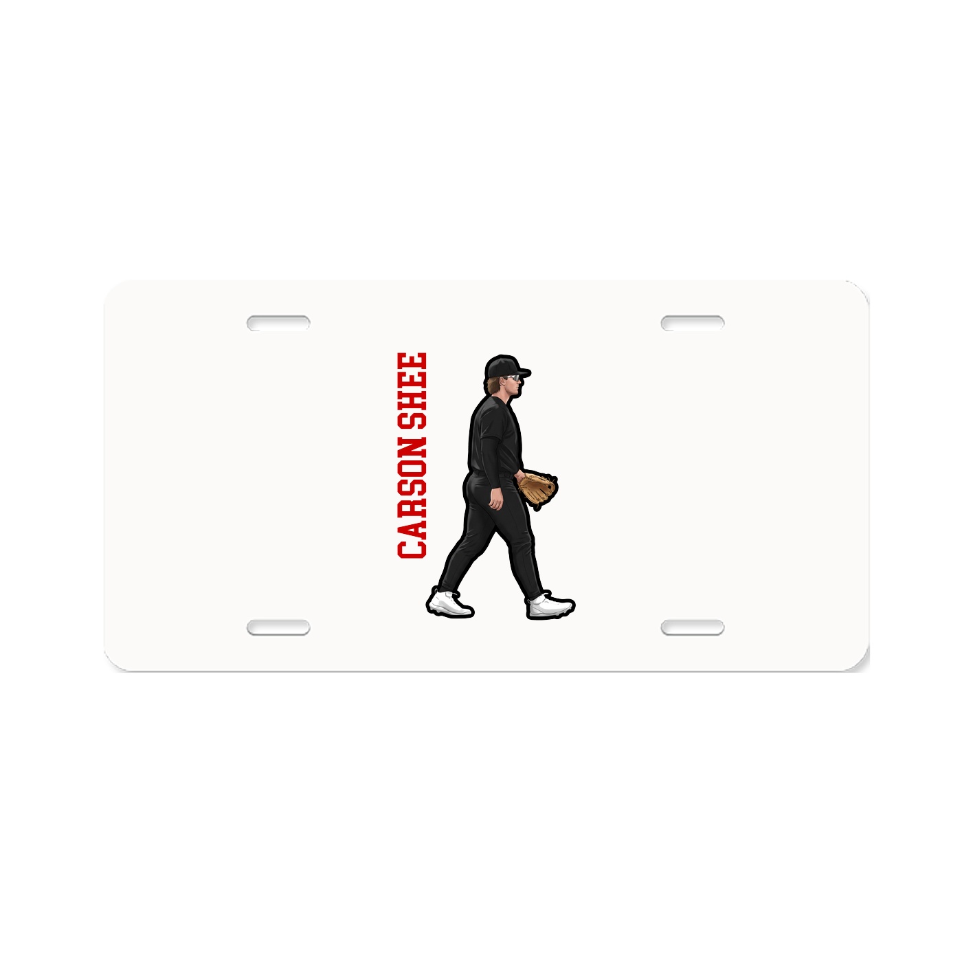 License Plate — Name Vertical in Classic