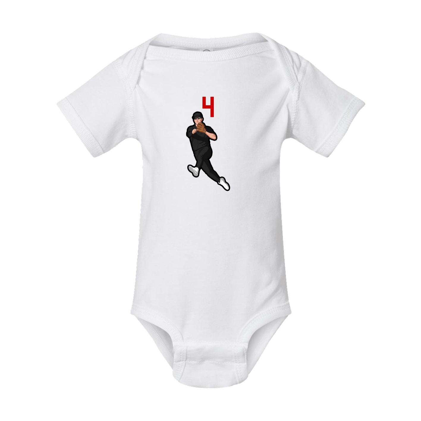 Baby Onesie — Number Top in White