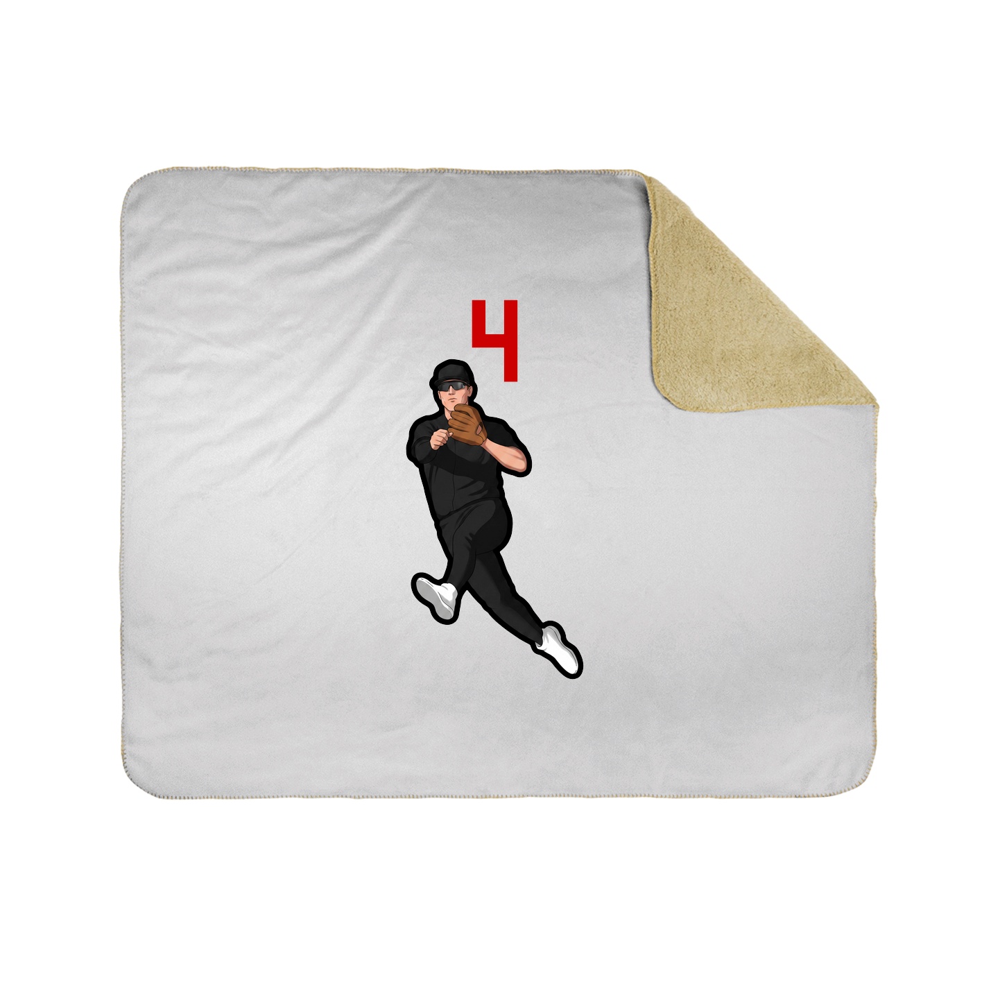 Throw Blanket — Number Top in White