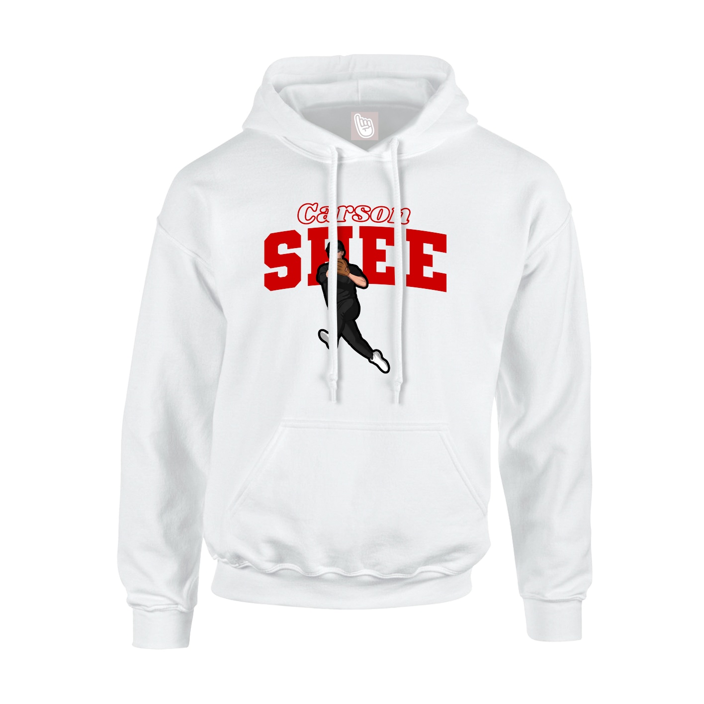 Hoodie — Name Arch in White