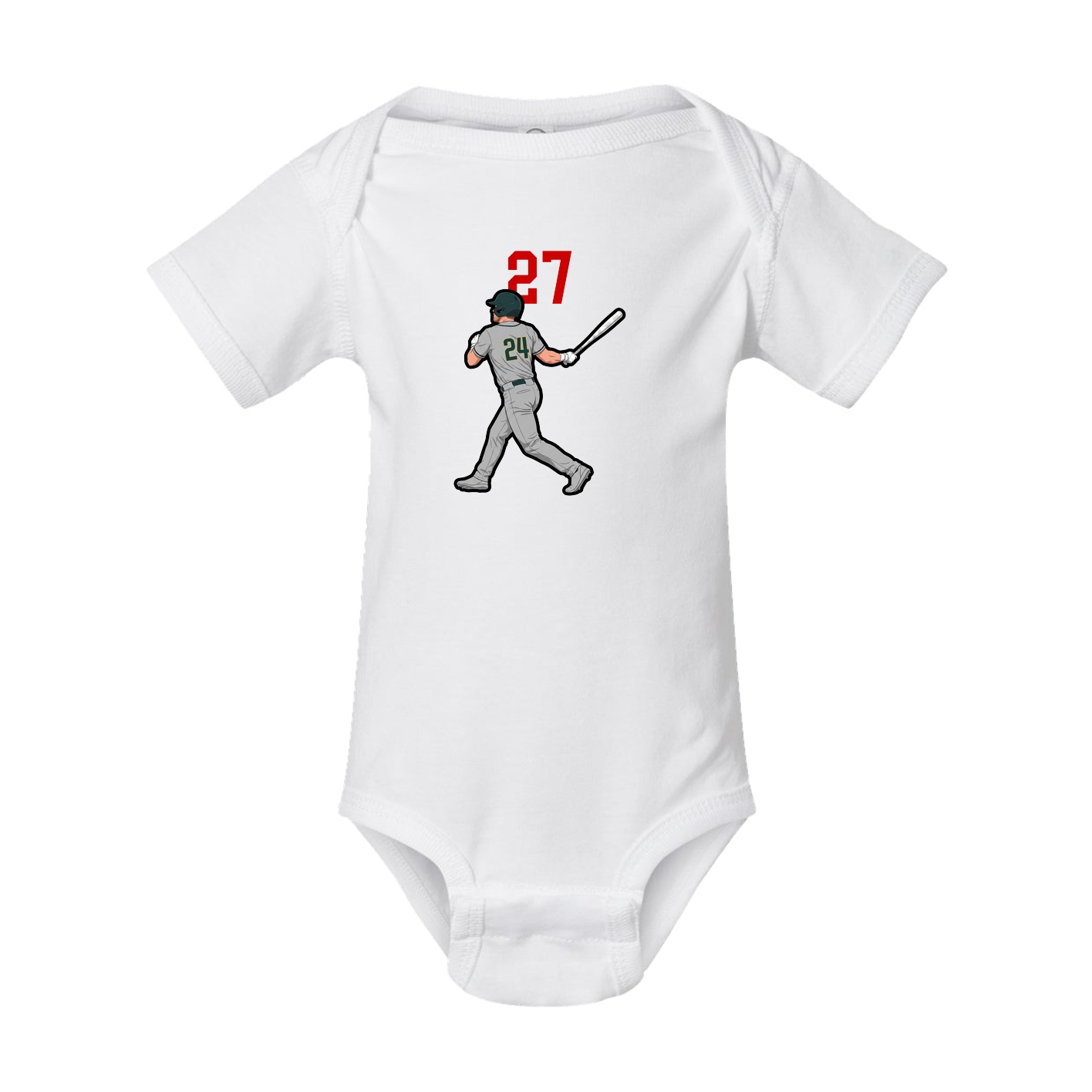 Baby Onesie — Number Top in White