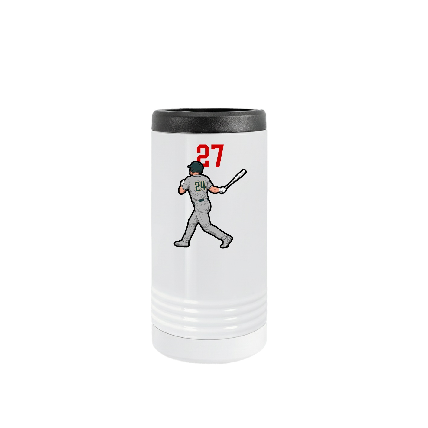 Slim Beverage Holder — Number Top in White
