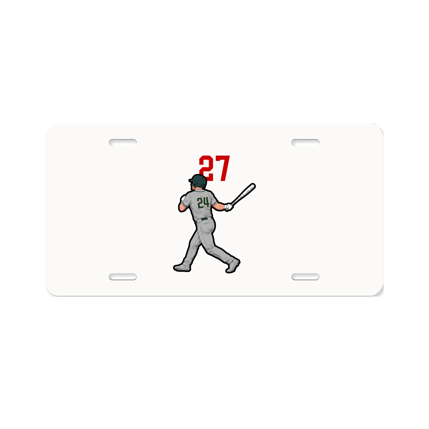 License Plate — Number Top in Classic