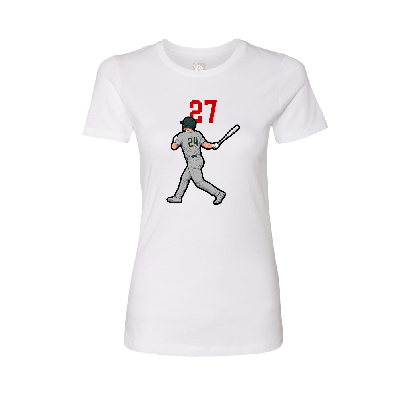 Fitted Women's Tee — Number Top in White