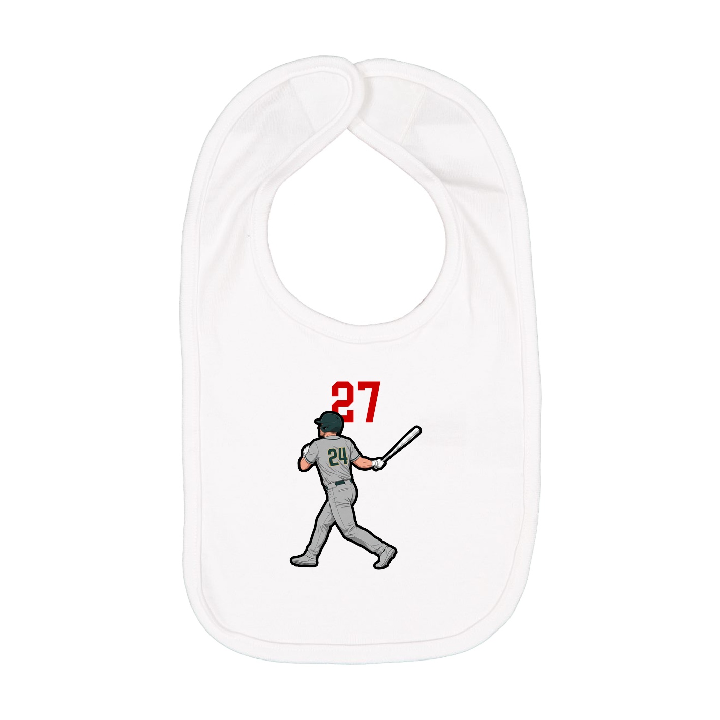 Infant Bib — Number Top in White