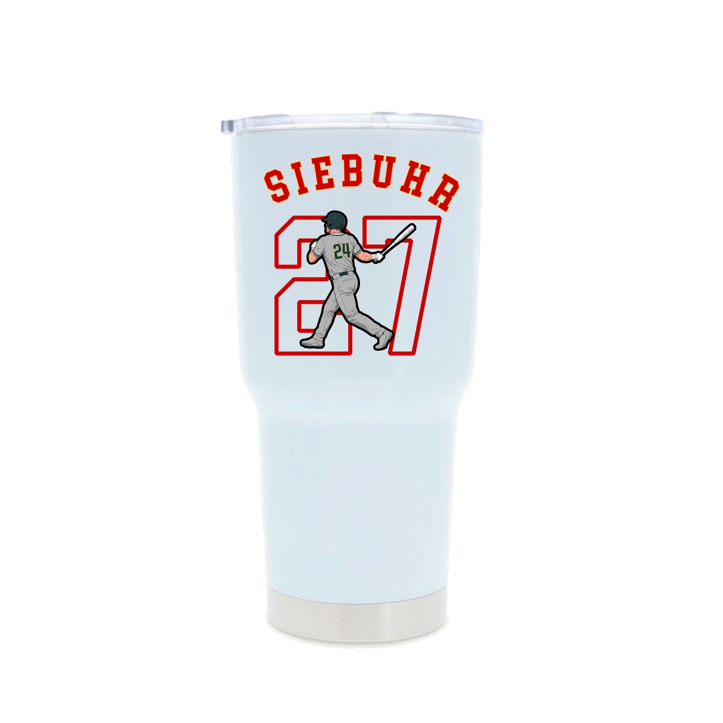30oz Stainless Steel Tumbler — Shirsey Arch in White