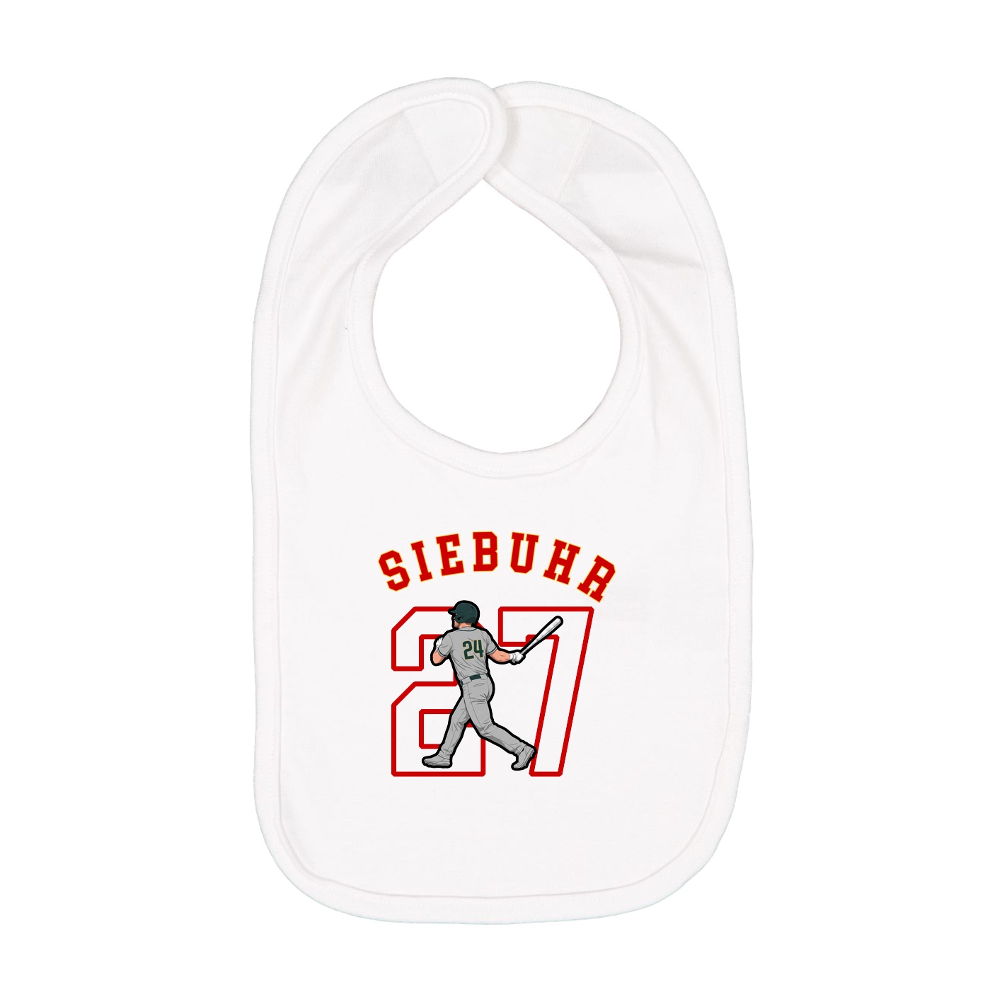 Infant Bib — Shirsey Arch in White