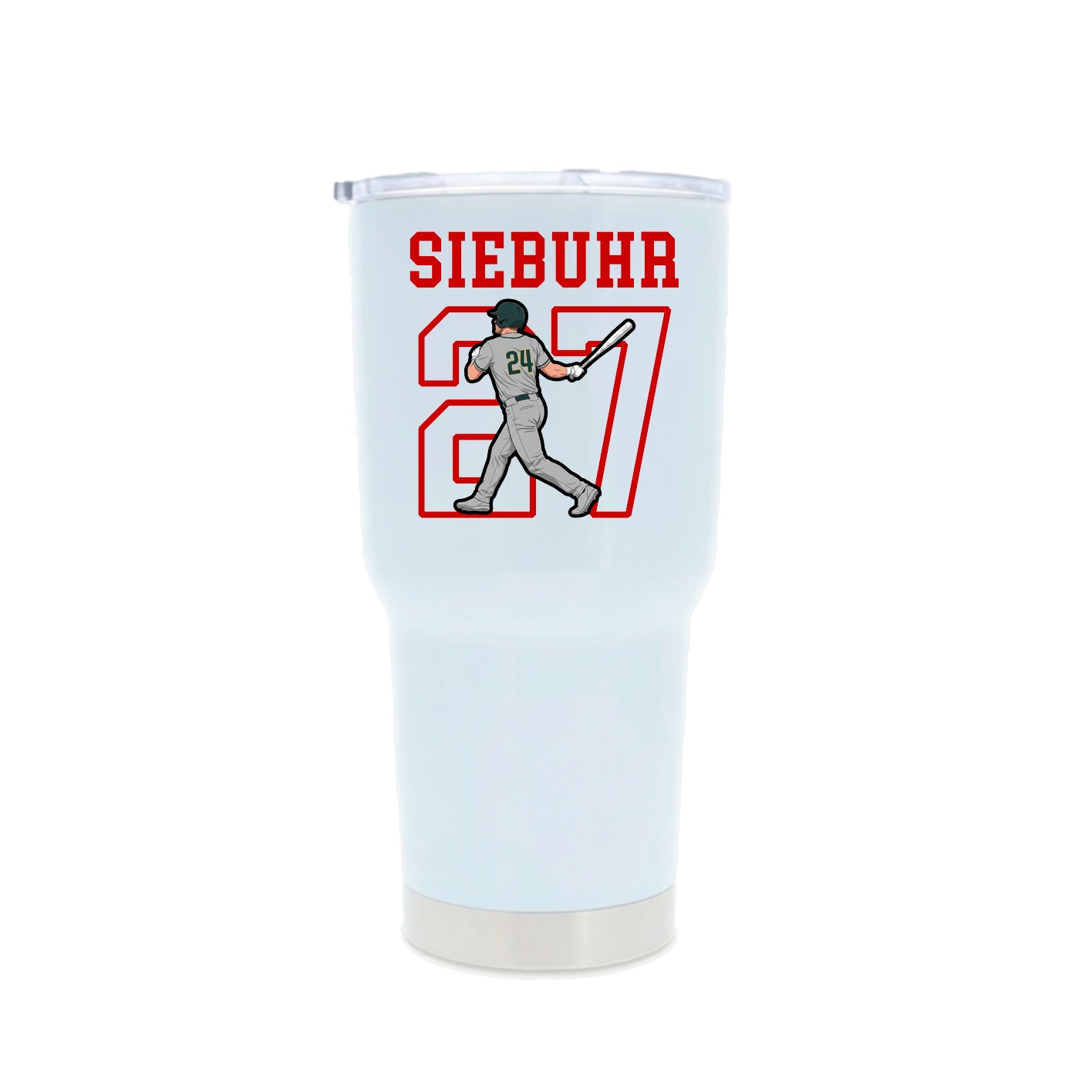 30oz Stainless Steel Tumbler — Shirsey in White