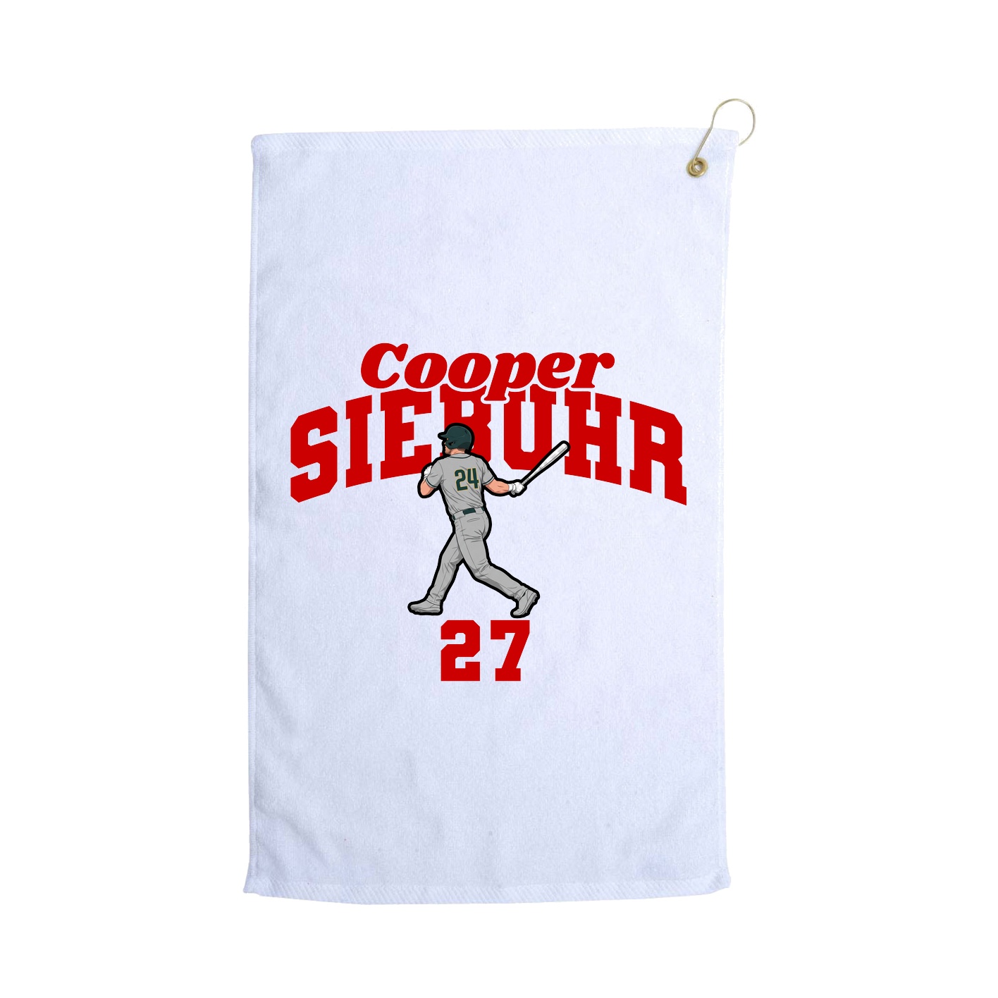 Golf Towel — Signature Arch in White